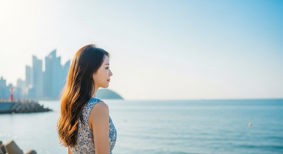 부산 여성 산책