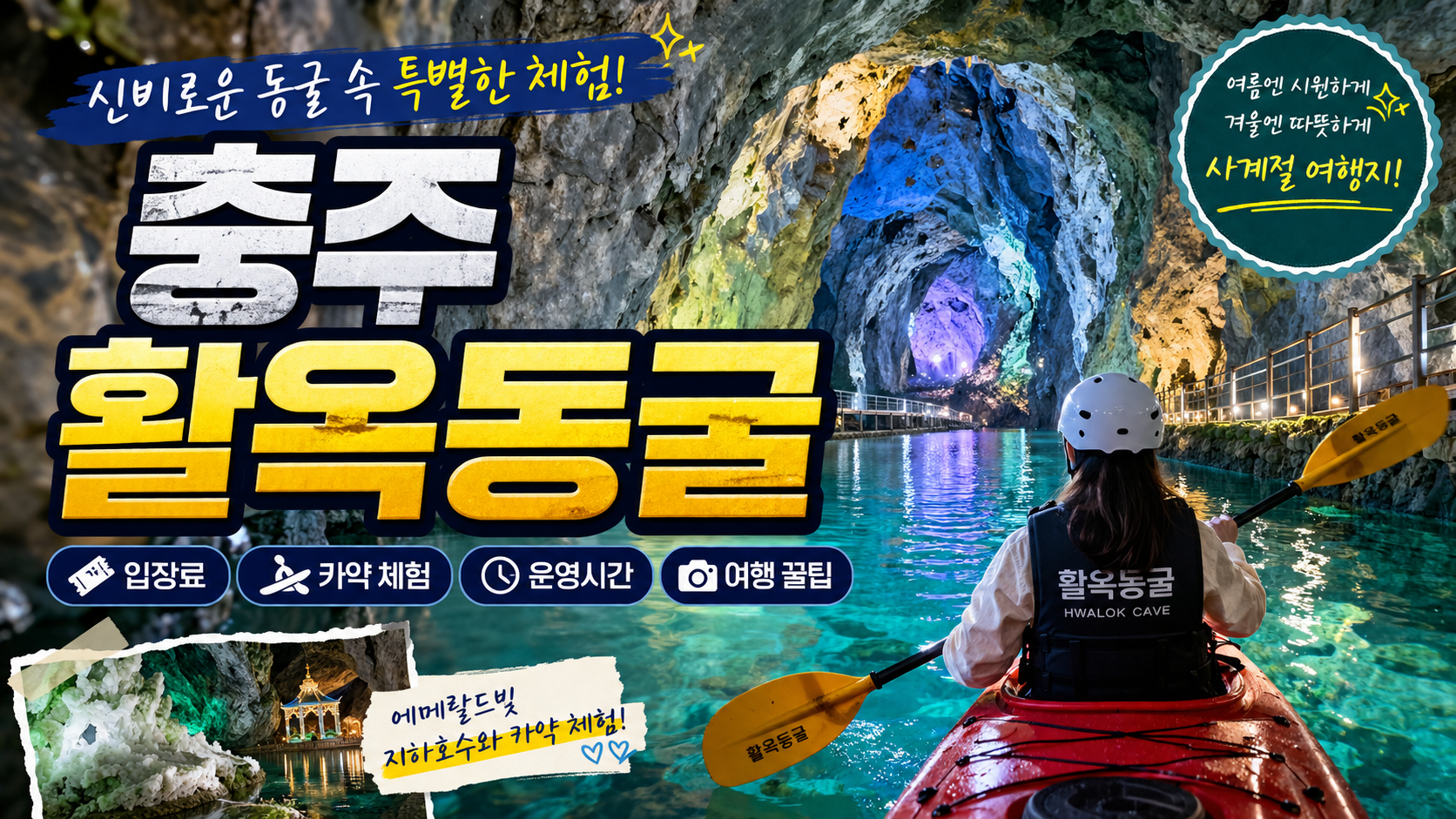 충주 활옥동굴 가이드! 입장료&middot;카약 체험&middot;운영시간 총정리 (2026년 기준)