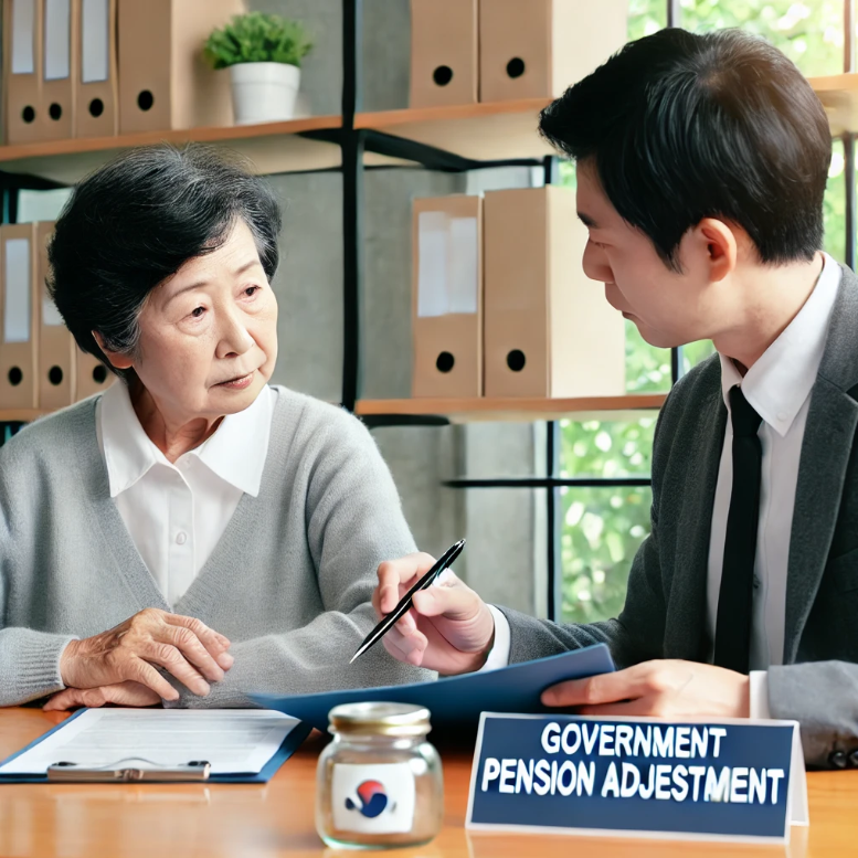 장애연금 변경 신청 관련 상담중인 모습