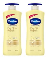 바세린 드라이 스킨 리페어 바디로션 400ml, 2개