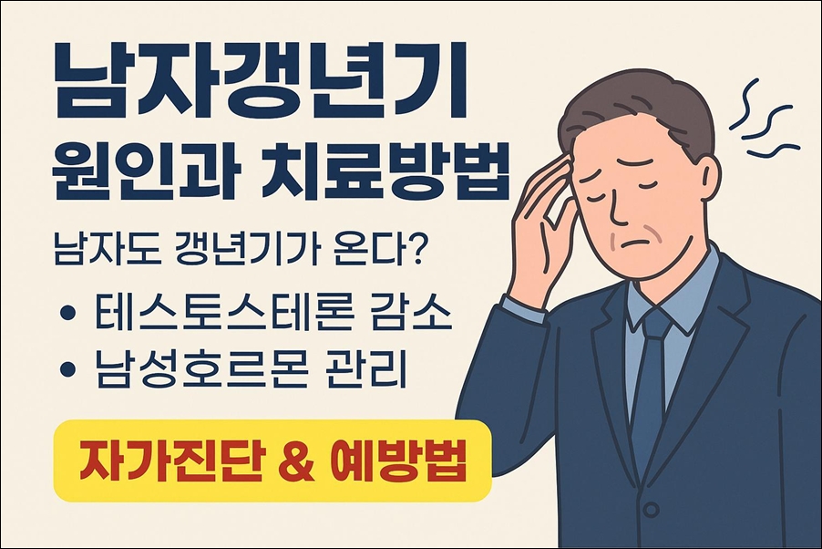 남자갱년기 원인과 치료방법