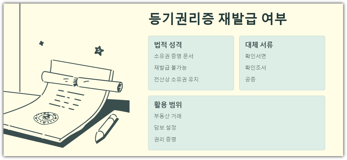 등기권리증 재발급 여부