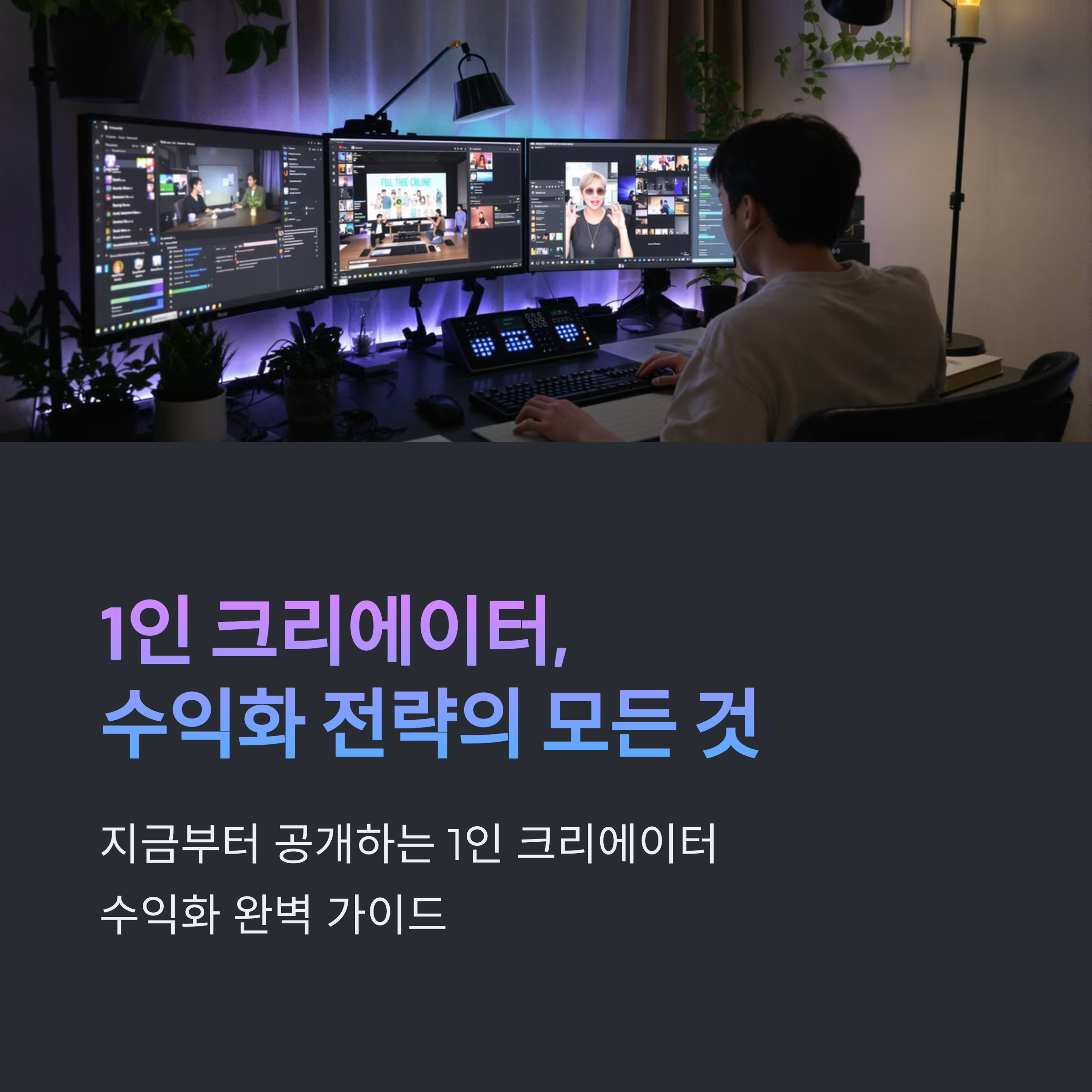 1인 미디어로 돈 벌기, 크리에이터 수익화 방법