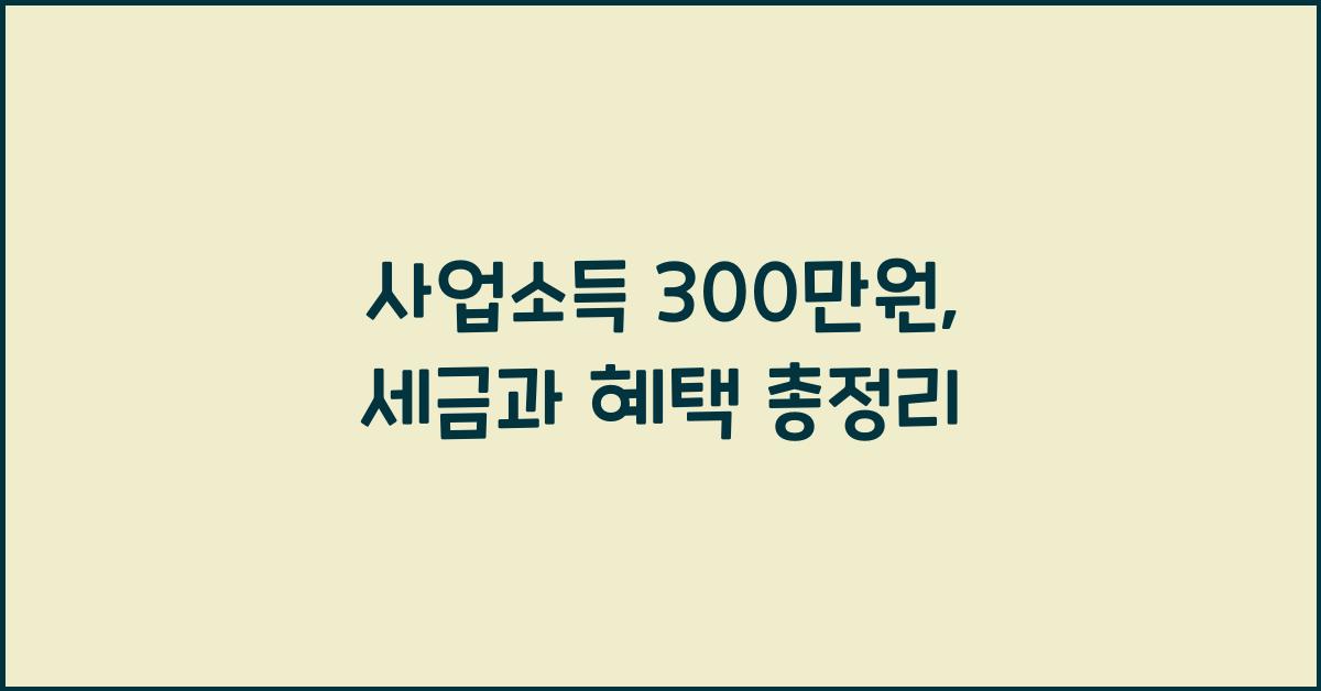 사업소득 300만원