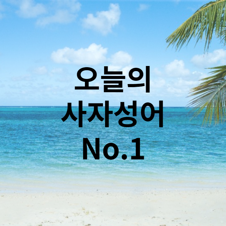 오늘의 사자성어 10개