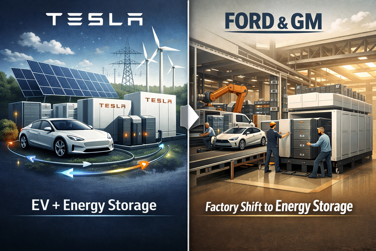 포드·GM 전기차 후퇴 vs 테슬라 에너지 저장 사업 확대