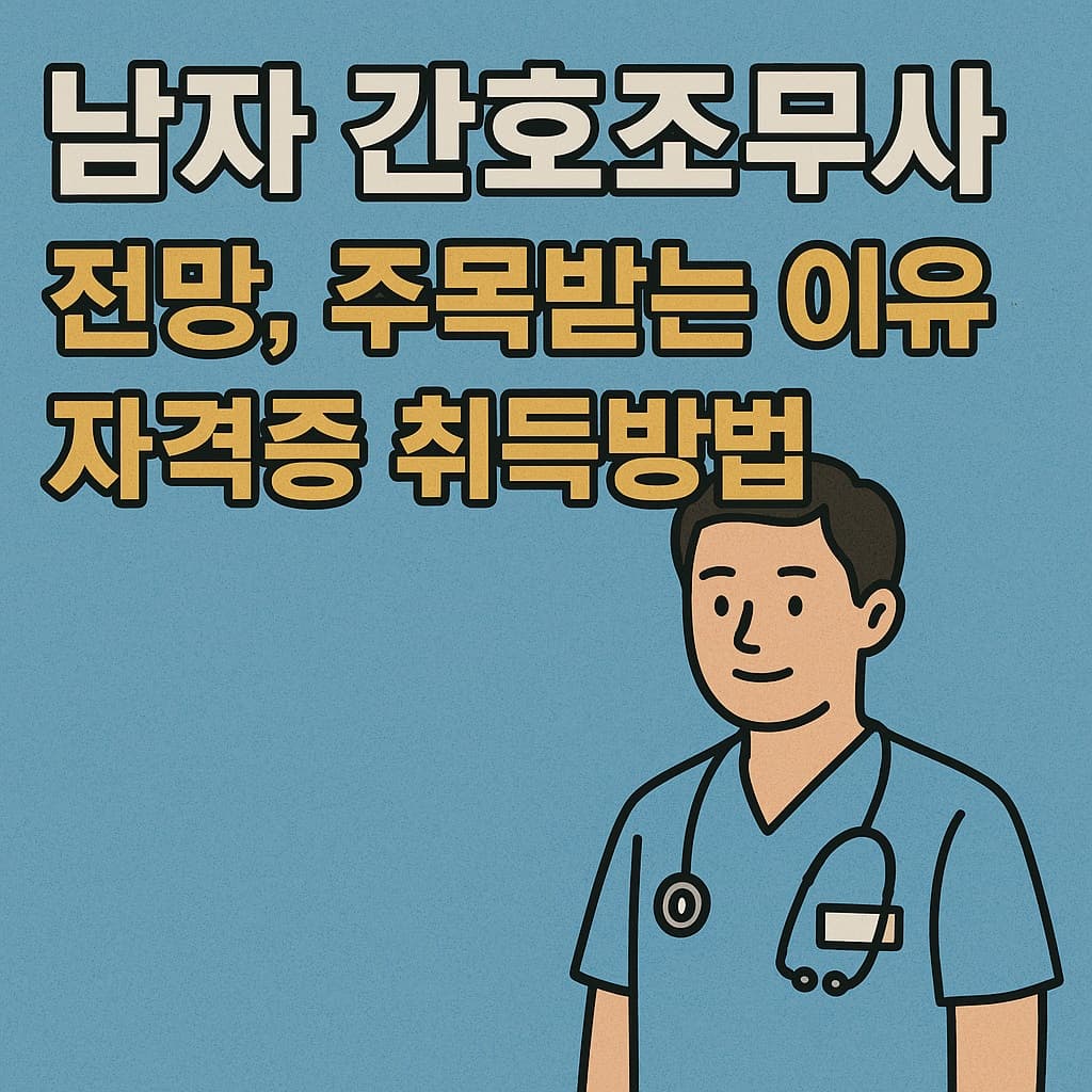 남자 간호조무사 전망, 주목받는 이유, 자격증 취득방법