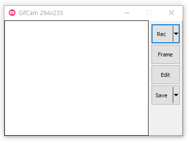 Gif cam 실행화면