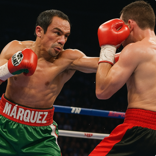Juan Manuel M&aacute;rquez M&eacute;ndez in the ring