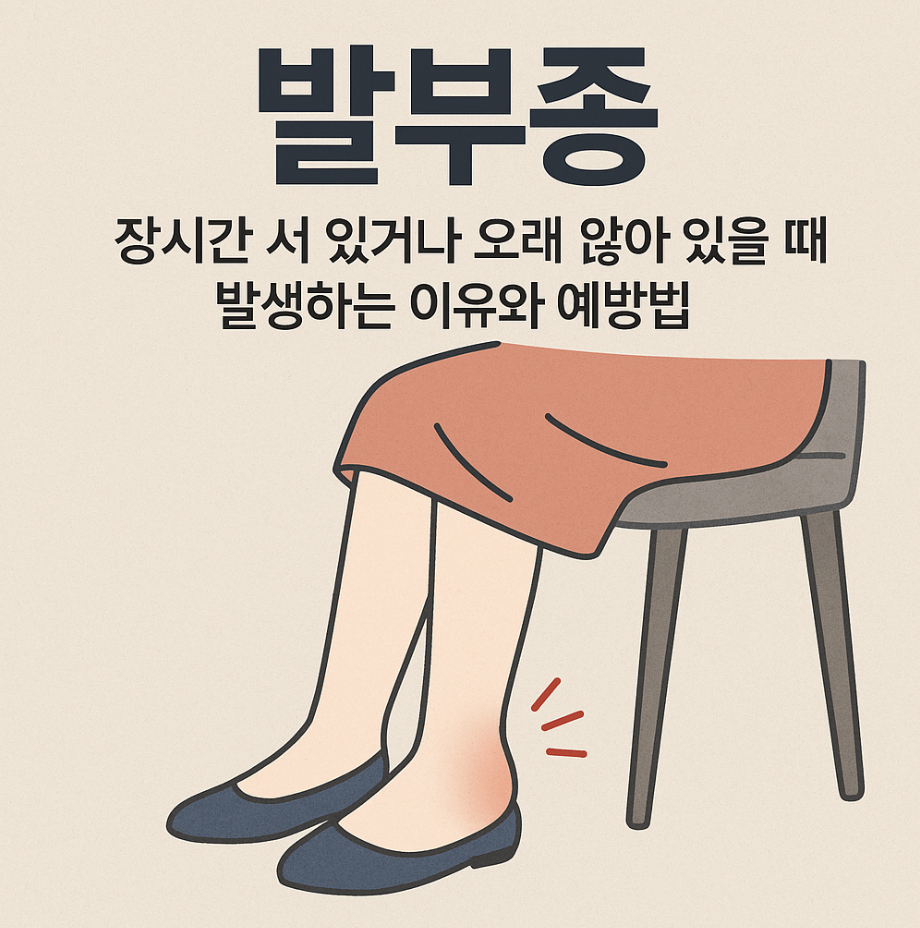 발부종 장시간 서 있거나 오래 앉아 있을 때 발생하는 이유와 예방법