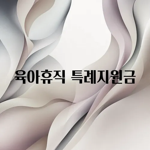 육아휴직 특례지원금