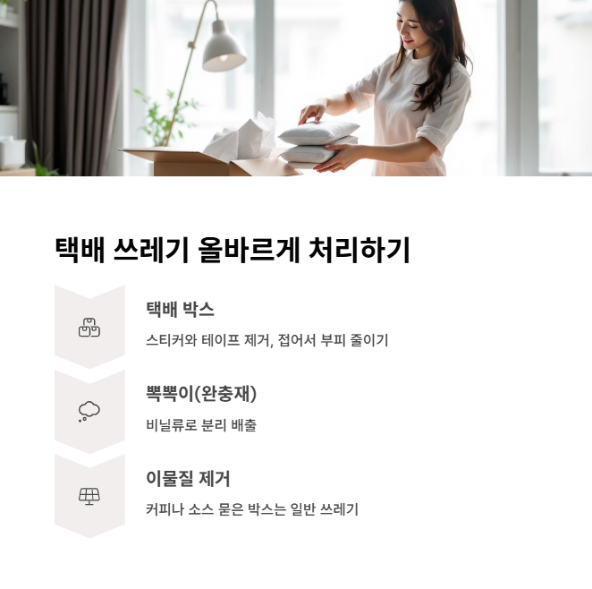 택배 쓰레기 처리: 온라인 쇼핑 후 재활용