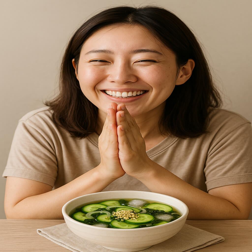 여름철 시원한 오이 냉국