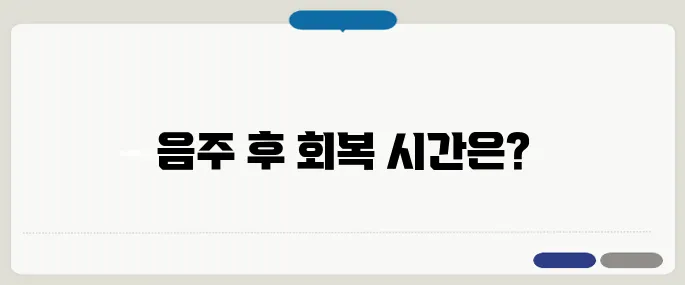알콜 분해 시간 얼마나 걸릴까 음주 다음 날 운전 괜찮을까