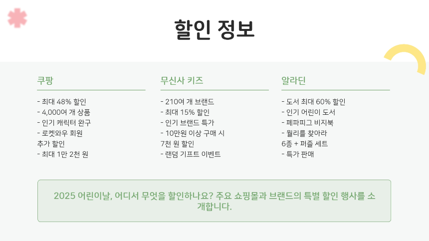 2025 어린이날 할인 총정리 선물부터 체험까지, 알차게 준비하는 법