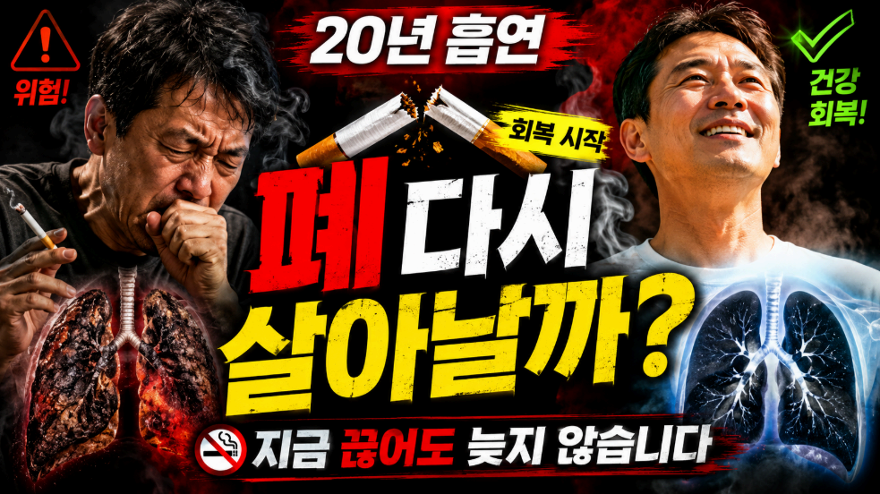 20년 흡연 폐 다시 살아날까? 이미지사진