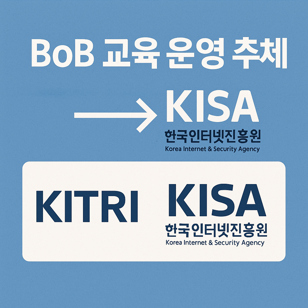 BoB 교육 운영 주체, KITRI &rarr; KISA로 변경