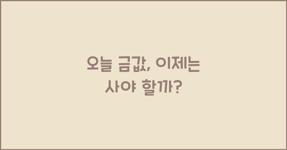 오늘 금값