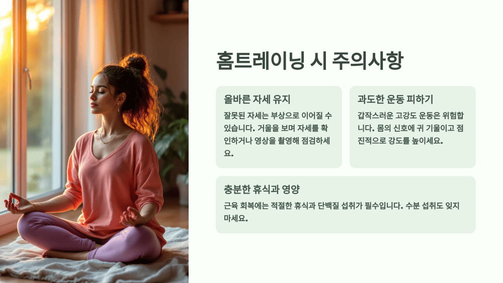 홈트레이닝 시 주의사항