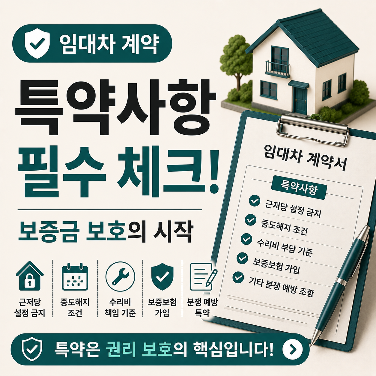 임대차 계약서 특약사항 체크 이미지