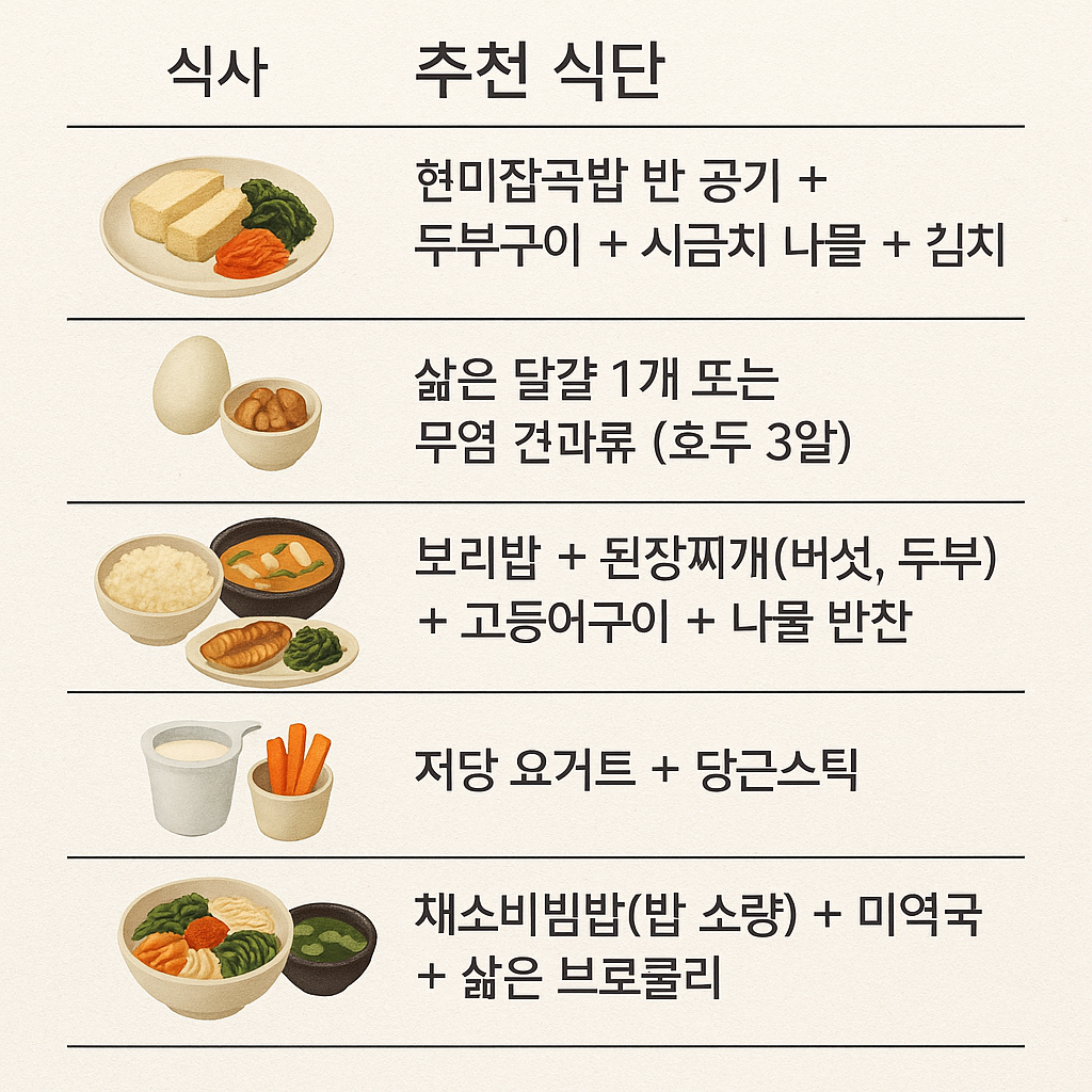 50대 당뇨 식단표 추천