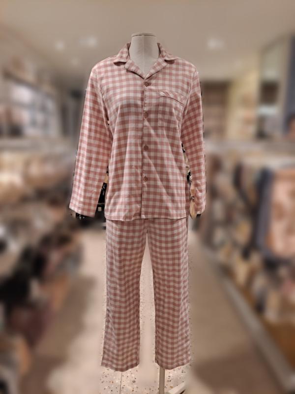 애니바디 편애잠옷 공용 면 스트레치 파자마-고방체크 선염 ANJS22W11