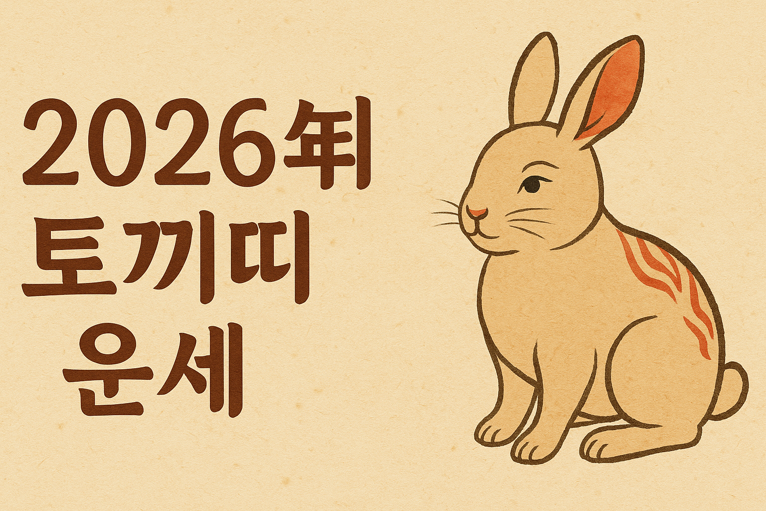 2026년 토끼띠 운세 - 사진