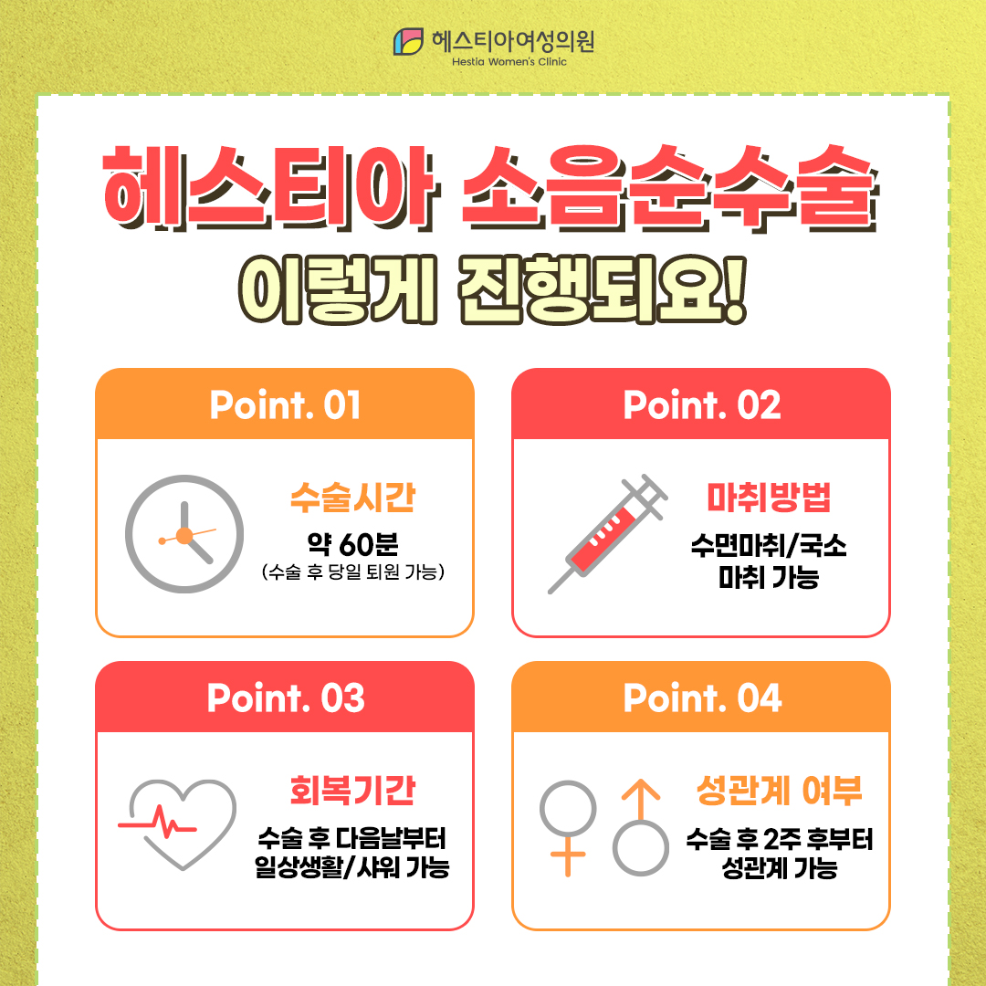 헤스티아 소음순수술 이렇게 진행되요!