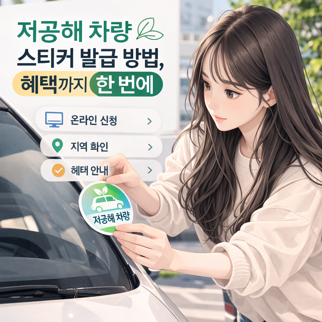 저공해 차량 스티커 발급 방법, 혜택까지 한 번에 정리