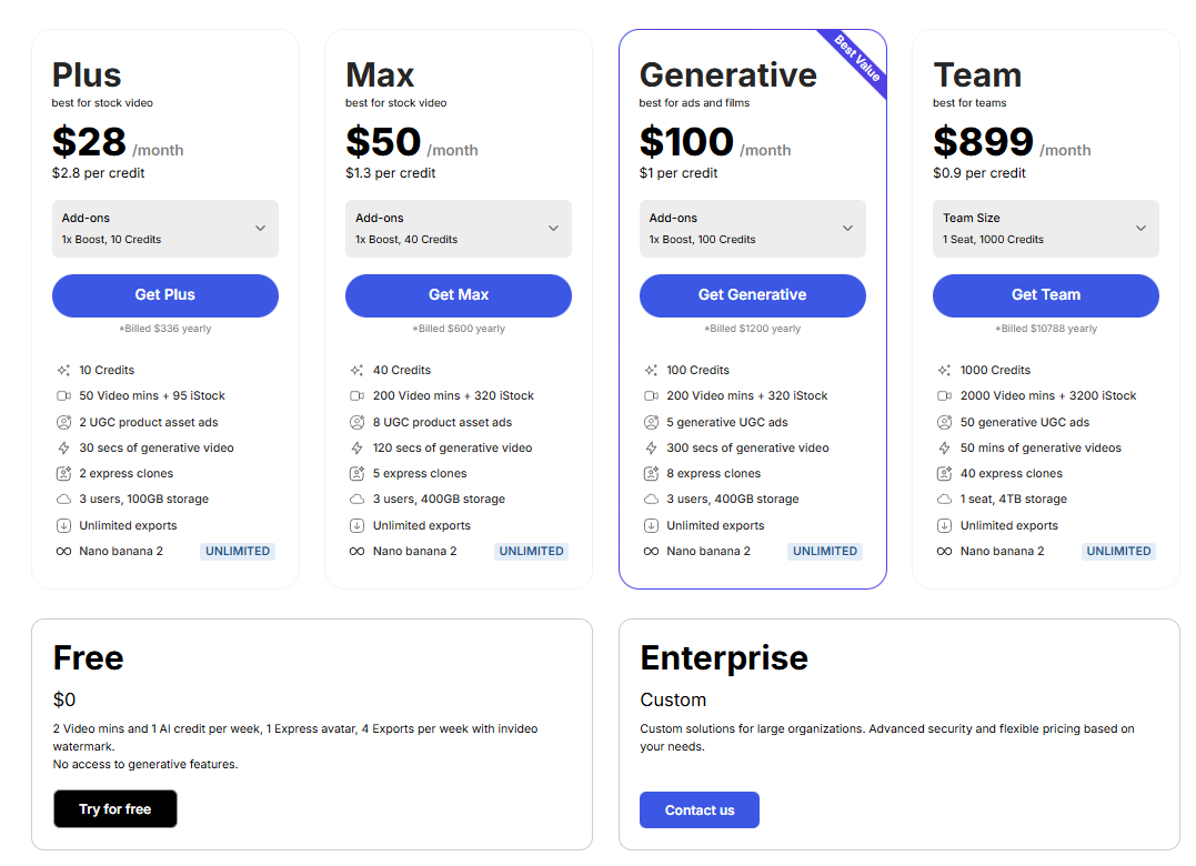 InVideo-AI-요금제