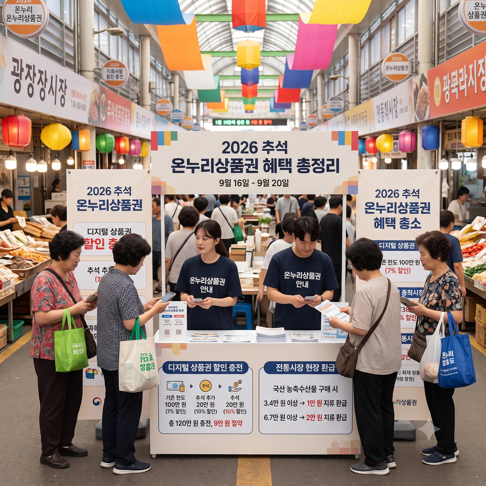 [놓치면 무조건 손해] "싸게 사고, 많이 돌려 받을 단 5일의 기회!" - 2026 추석 온누리상품권 구매&middot;환급 꿀팁 대방출