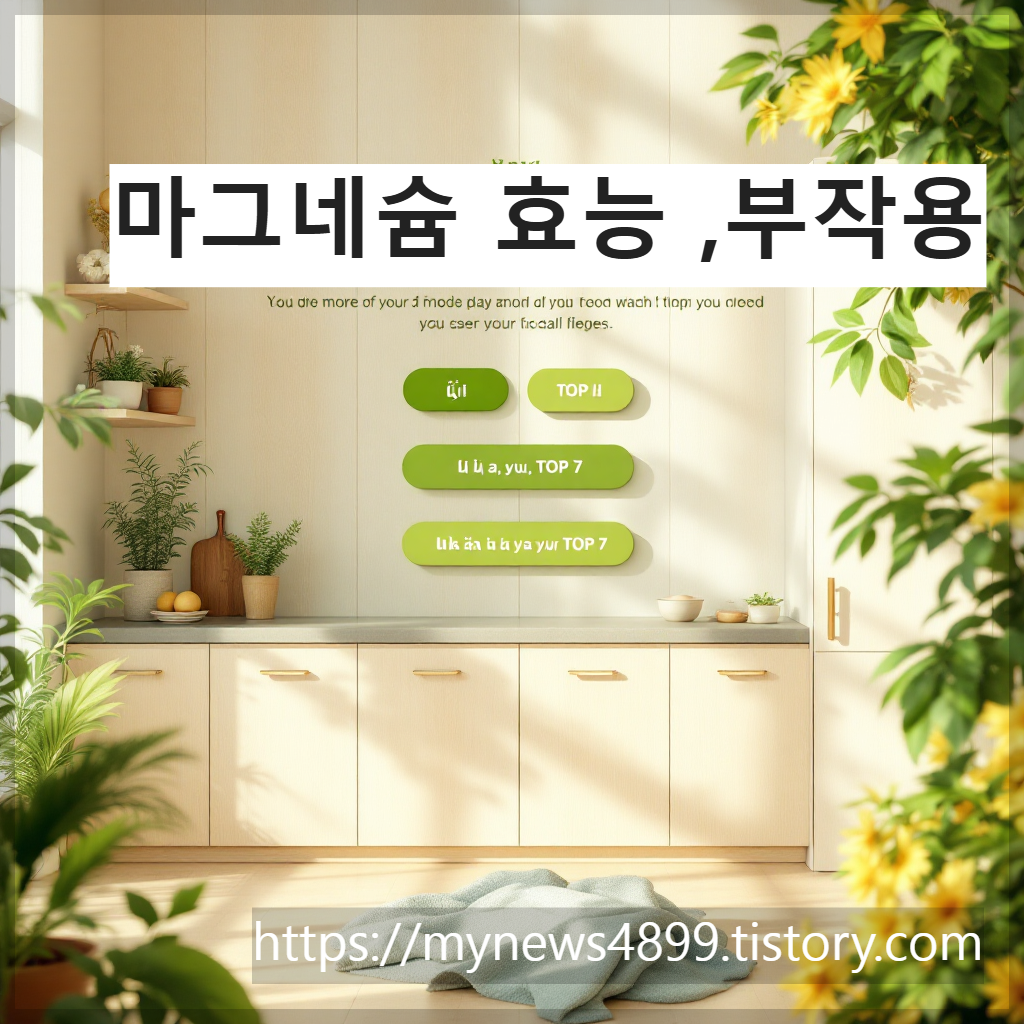 마그네슘 많은 음식 효능&middot;부작용&middot;하루 권장량 완전정리!