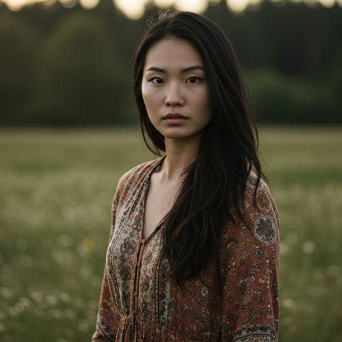 독립성 강한 이미지의 아시아 여성 사진