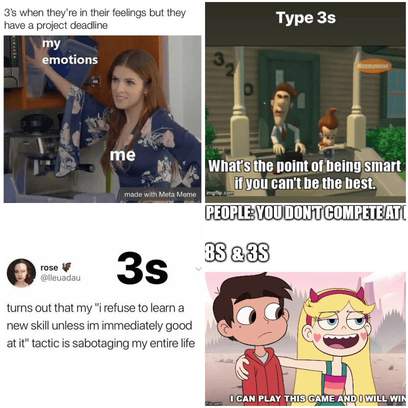 에니어그램 3번 짤 4개