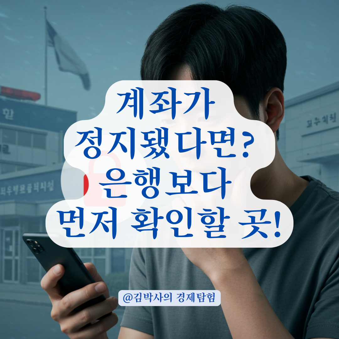 계좌가 갑자기 정지됐다면, 은행보다 먼저 확인해야 할 기관 알아보기