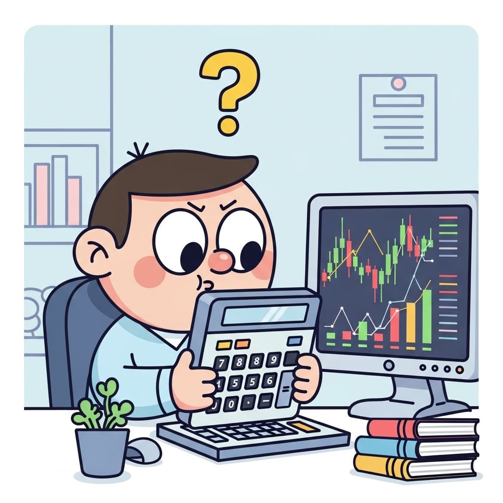 주식 양도소득세 계산하는 모습