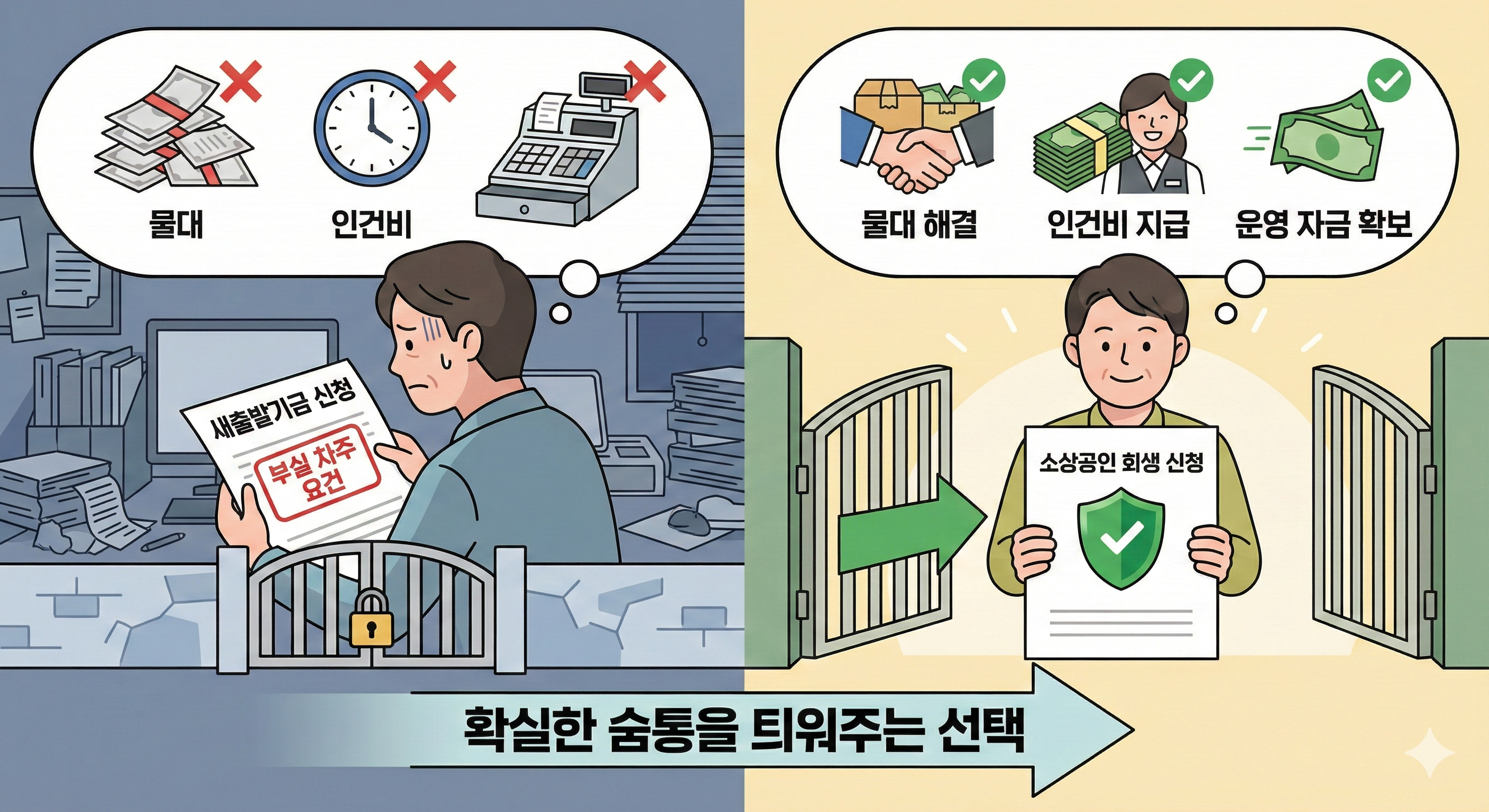 [소상공인회생] 새출발기금 신청 전 무조건 읽어보세요 (프랜차이즈 위약금 해결법)