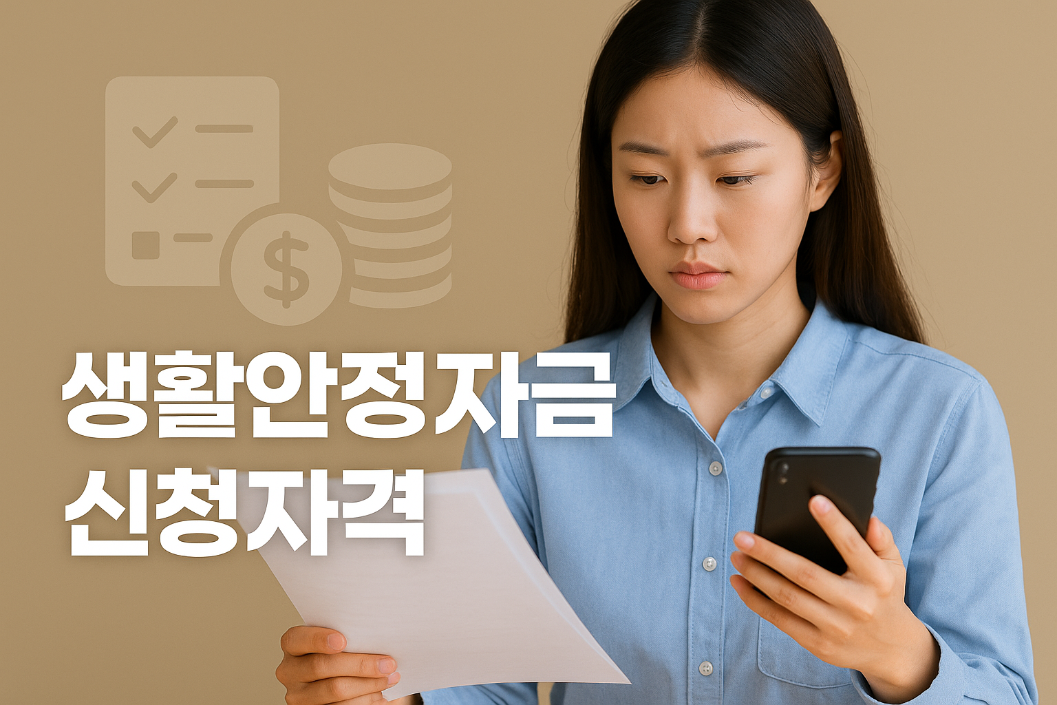 청년 생활안정자금 신청 자격 조건