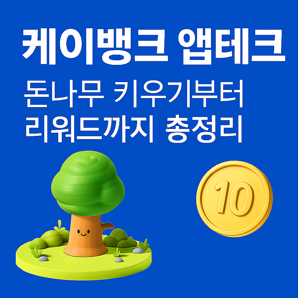 케이뱅크 앱테크 - 돈나무 키우기부터 리워드까지 총정리
