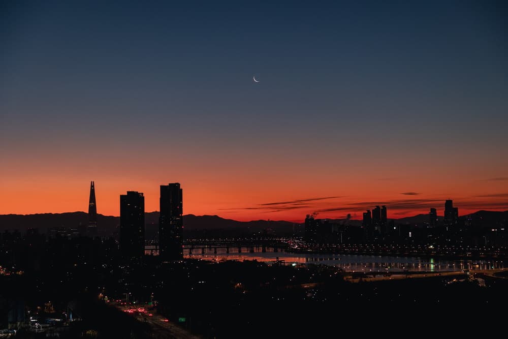 응봉산에서 바라본 일출