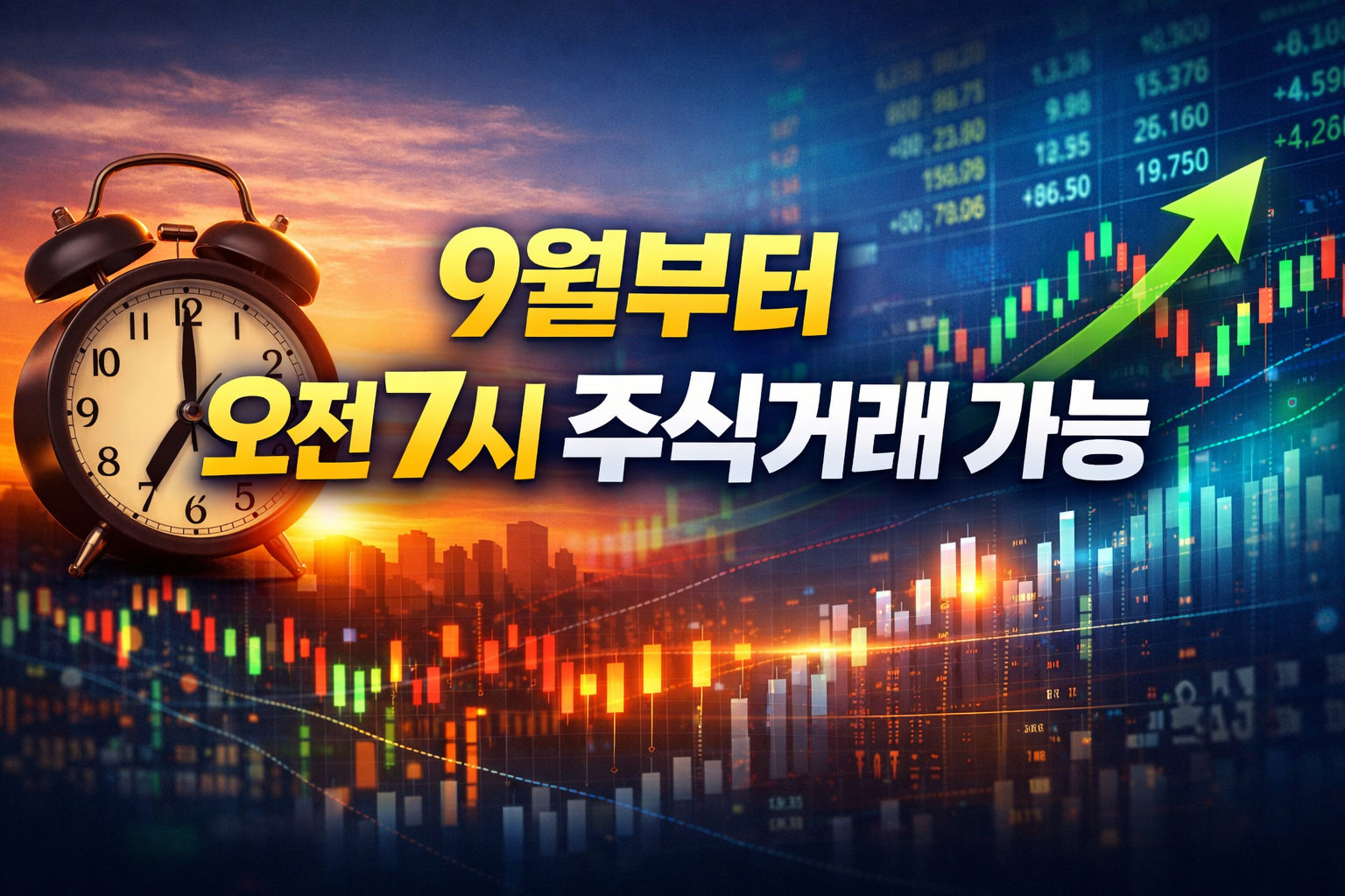 9월부터 오전 7시 주식거래가능