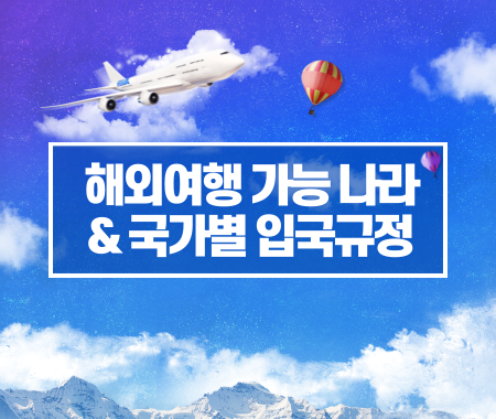 해외여행 가능한 나라와 국가별 입국규정
