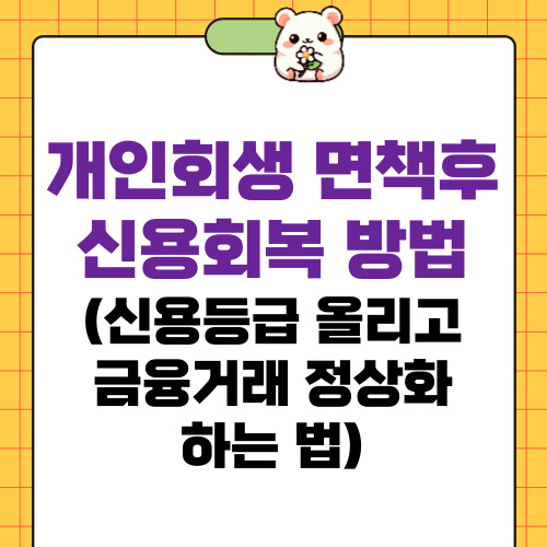 개인회생 면책후 신용회복