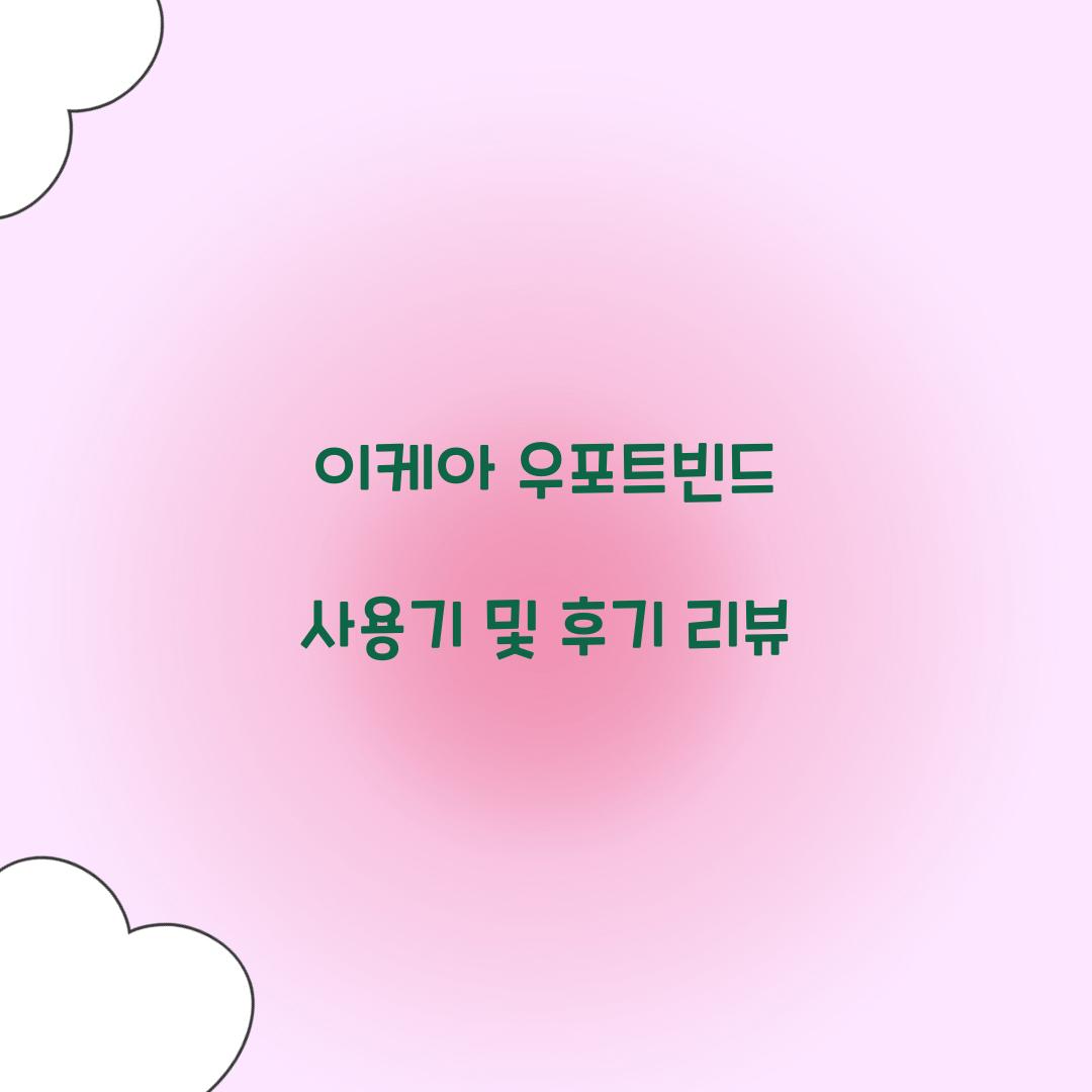 이케아 우포트빈드 사용기