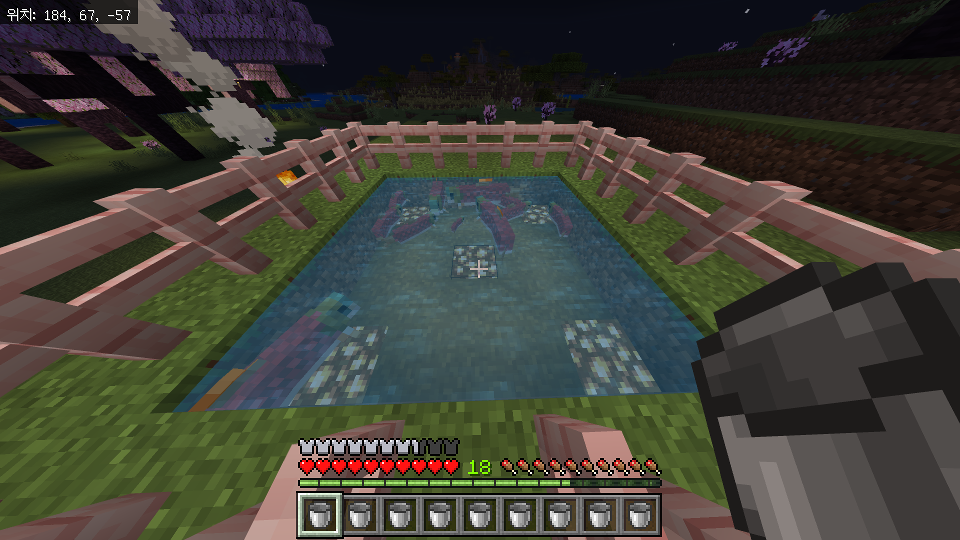 마인크래프트 양동이 공략, 양동이로 무한물 만들기, 무한 물 공급원 만들기