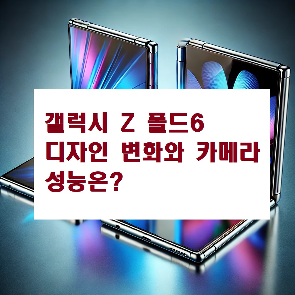 갤럭시 Z 폴드6 디자인 변화와 카메라 성능은?