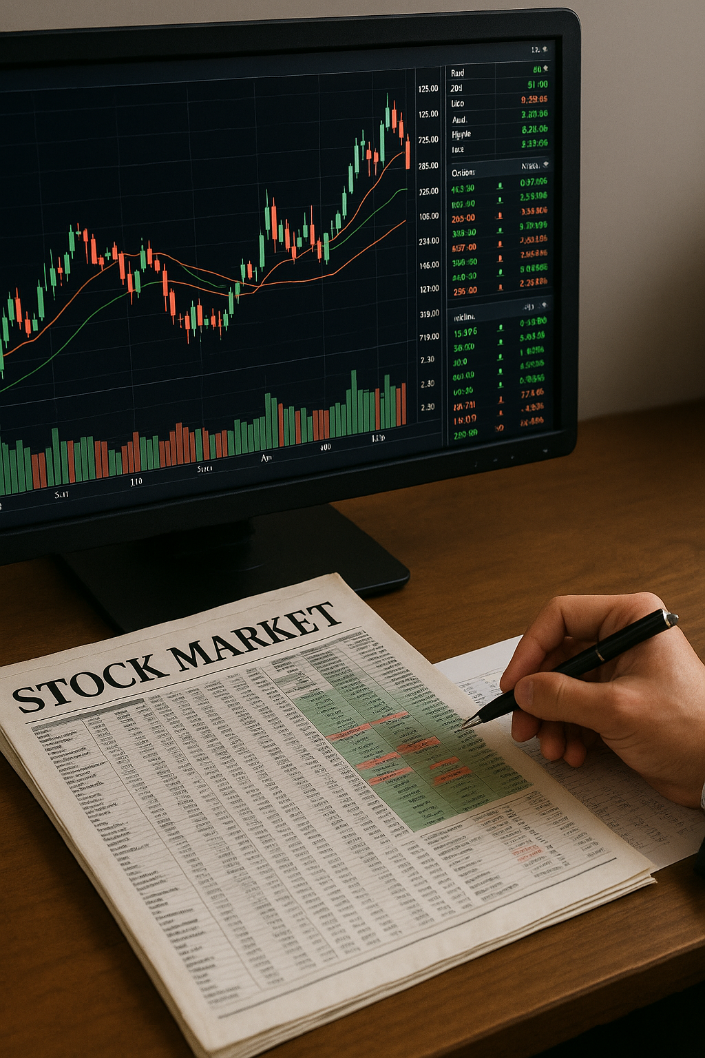 주식 차트 이미지.