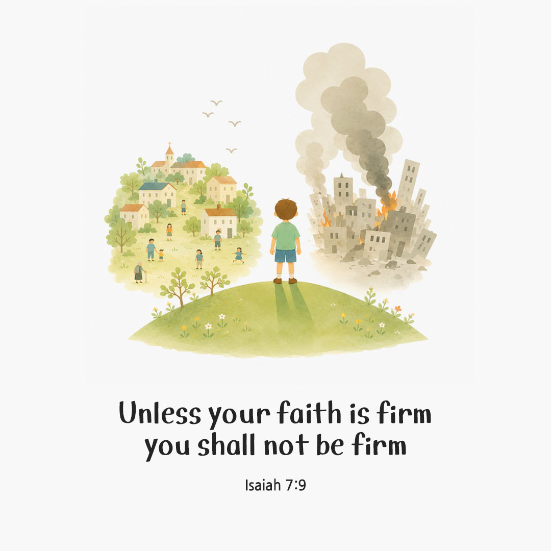 Today's Bible verse card Isaiah 7:9 scripture image