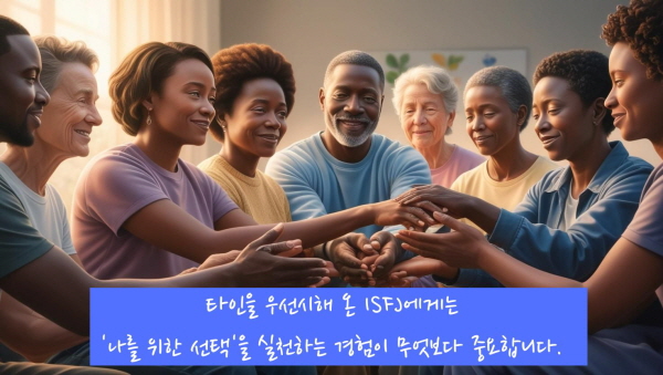 늘 타인을 우선시해 온 ISFJ에게는 ‘나를 위한 선택’을 실천하는 경험이 무엇보다 중요합니다에 관한 그림
