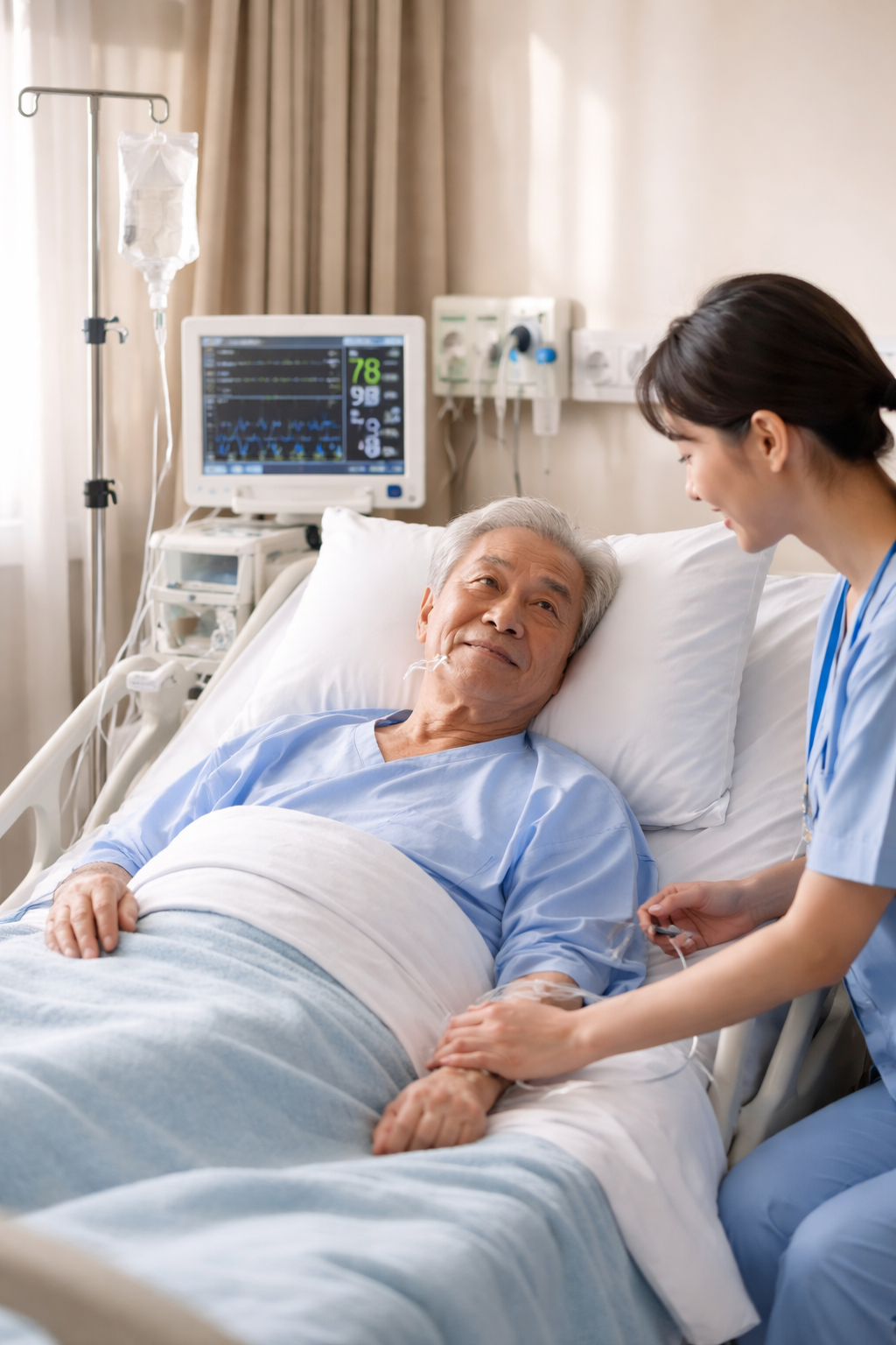 치료받고있는 어르신